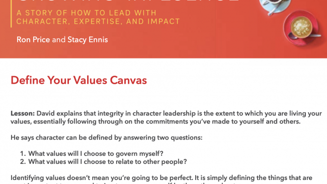 Define Your Values Canvas
