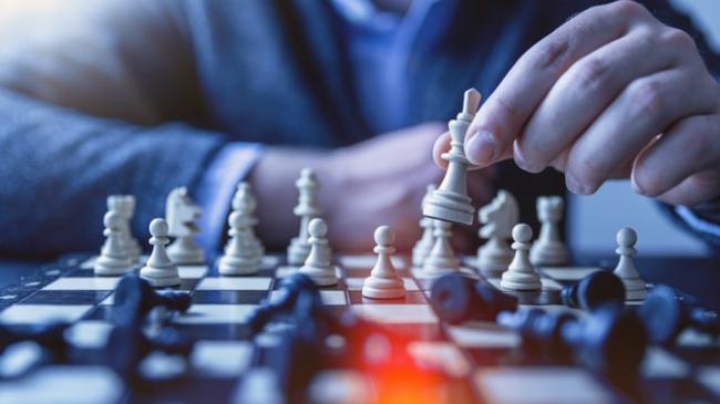 Man playing chess
