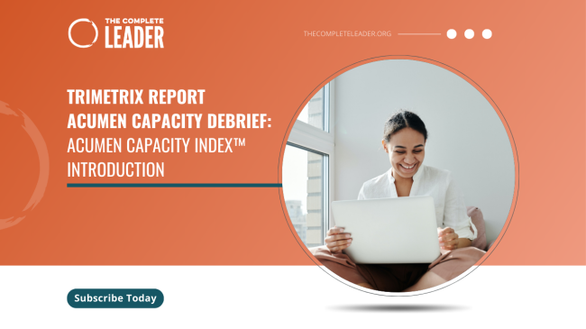 Acumen Capacity Index Introduction