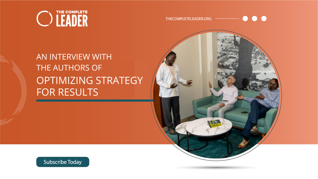 An Interview with the Authors of Optimizing Strategy for Results | The ...